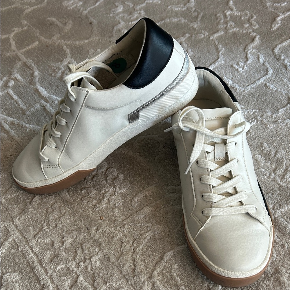 Dolce Vita White and Black Sneakers